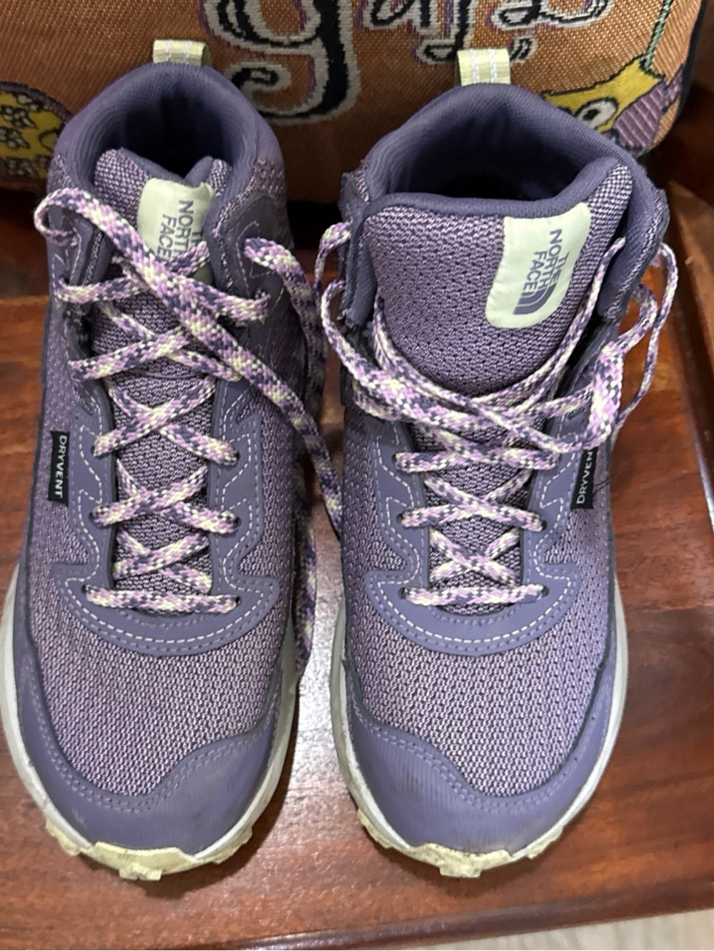 The North Face Lavender/Purple Trail Hiking Sneakers size 2 kids